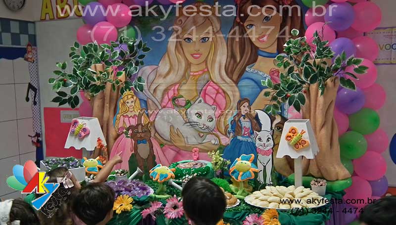 Kit Escolar barbie princesas plebeia anchietinha Itaigara decoracao  infantil casa de festas em salvador akyfesta buffet infantil decoracao para  festa bolos decorados salvador bahia 71 3244-4474