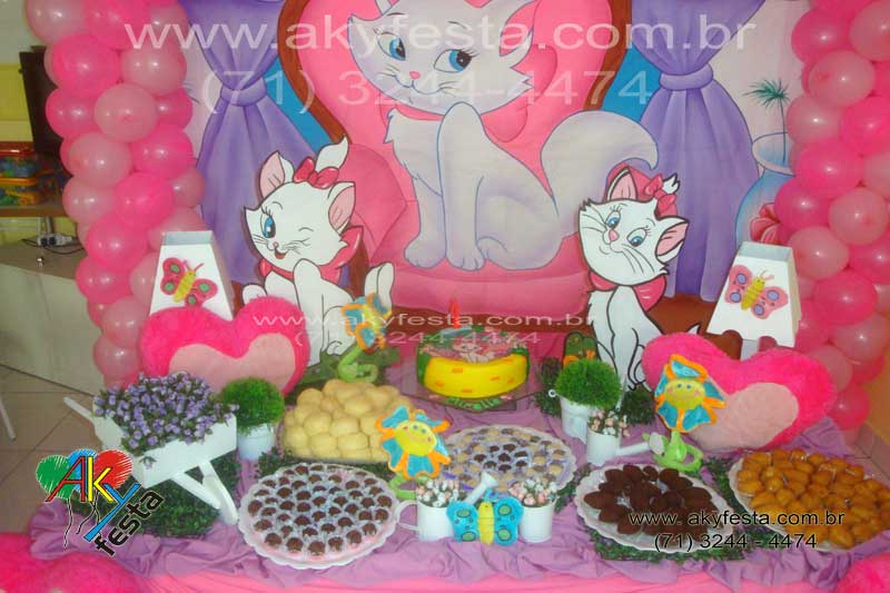 Gatinha Marie Tema de Festa Infantil.jpg :: BUFFET INFANTIL ZONA